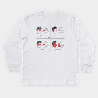 Bailar fuera de tiempo en pareja Kids Long Sleeve T-Shirt